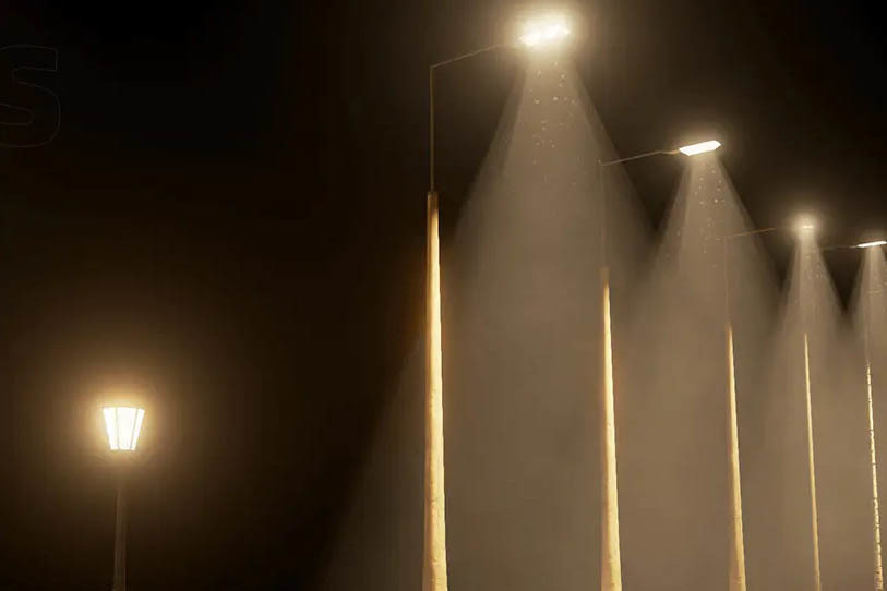 Public lighting promotes the integration of technology and art