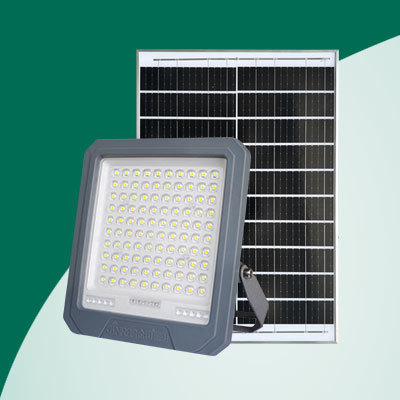 Solar powered floodlight
