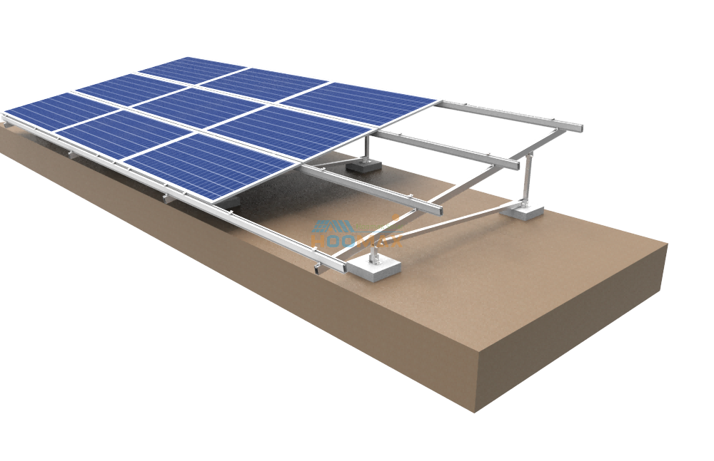 Ground Mounting System with Concrete foundation