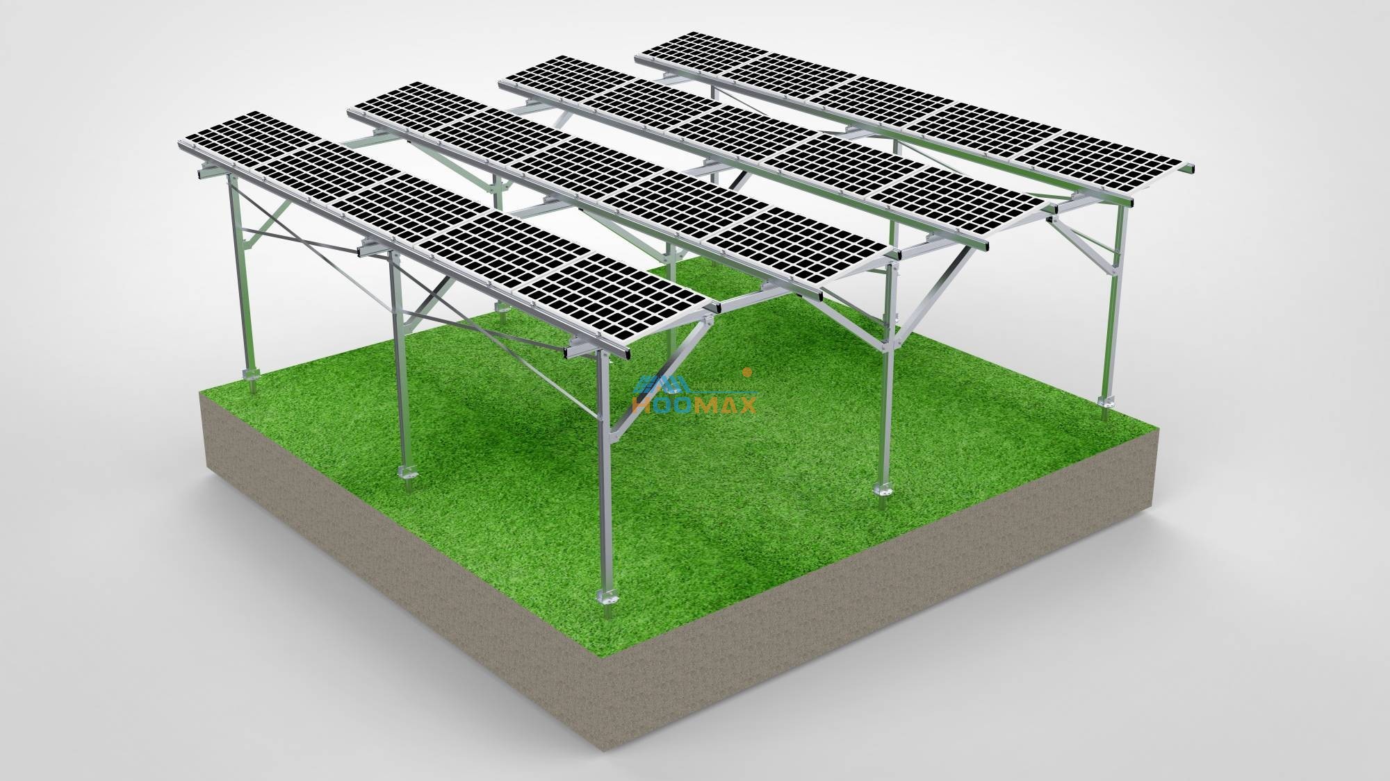 Aluminum Farmland Mounting System,add triangle structure