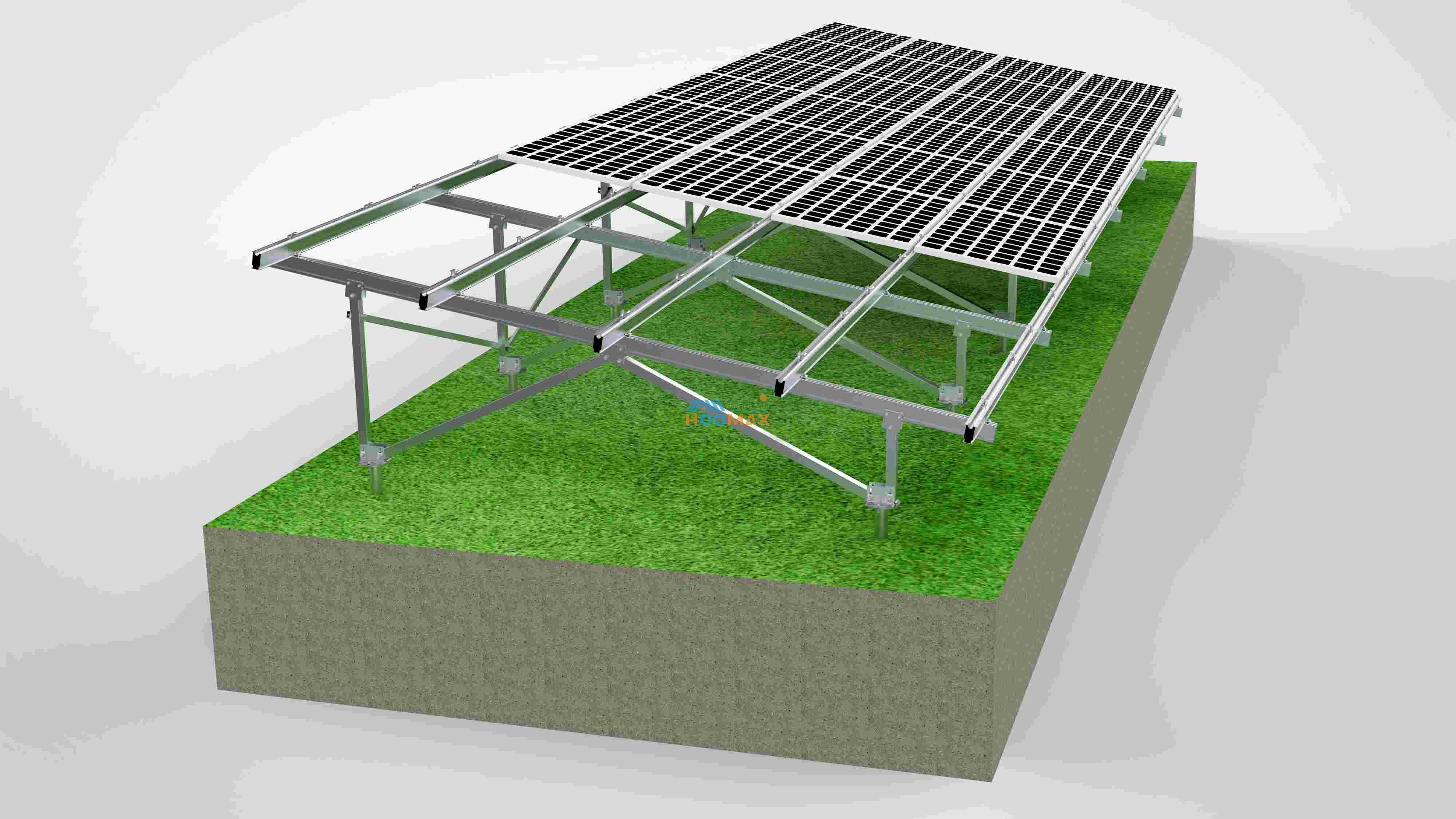 W-type Aluminum ground mounting system