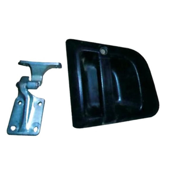Exterior door handles and hinges