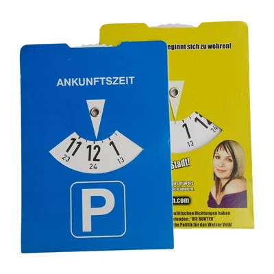 Functions of plastic parking discs