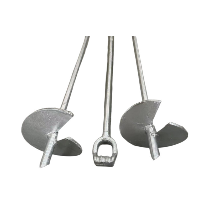 Aerial Pole Line Hardware Hot Dip Galvanized Carbon Steel Earth Helix Anchor
