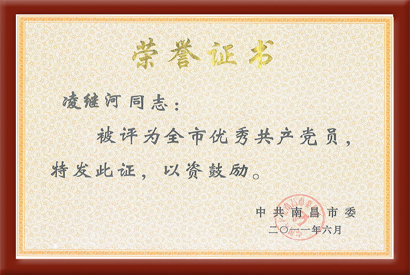 全市優(yōu)秀共產(chǎn)黨員