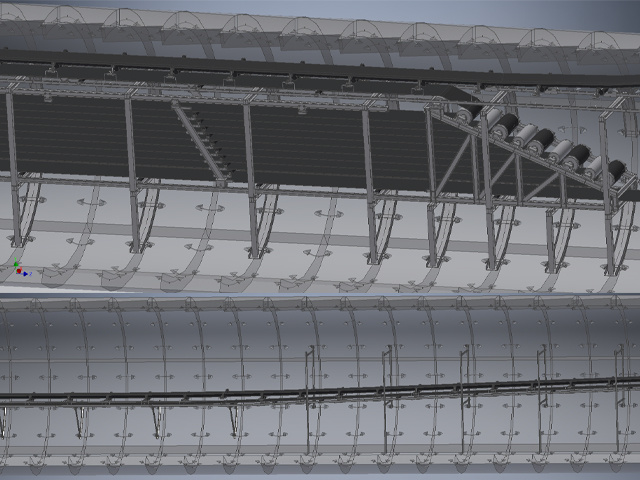 Tunnel continuous belt conveyor