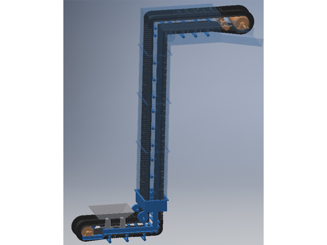 Vertical lifting belt conveyor