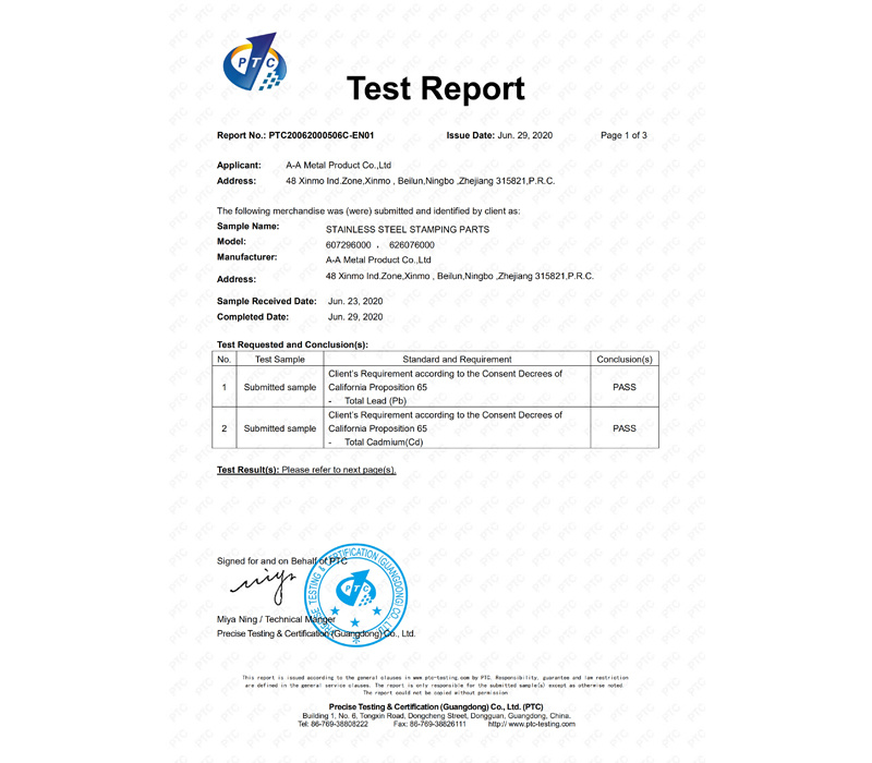 16-CP65 Certificate 16-CP65 Certificate
