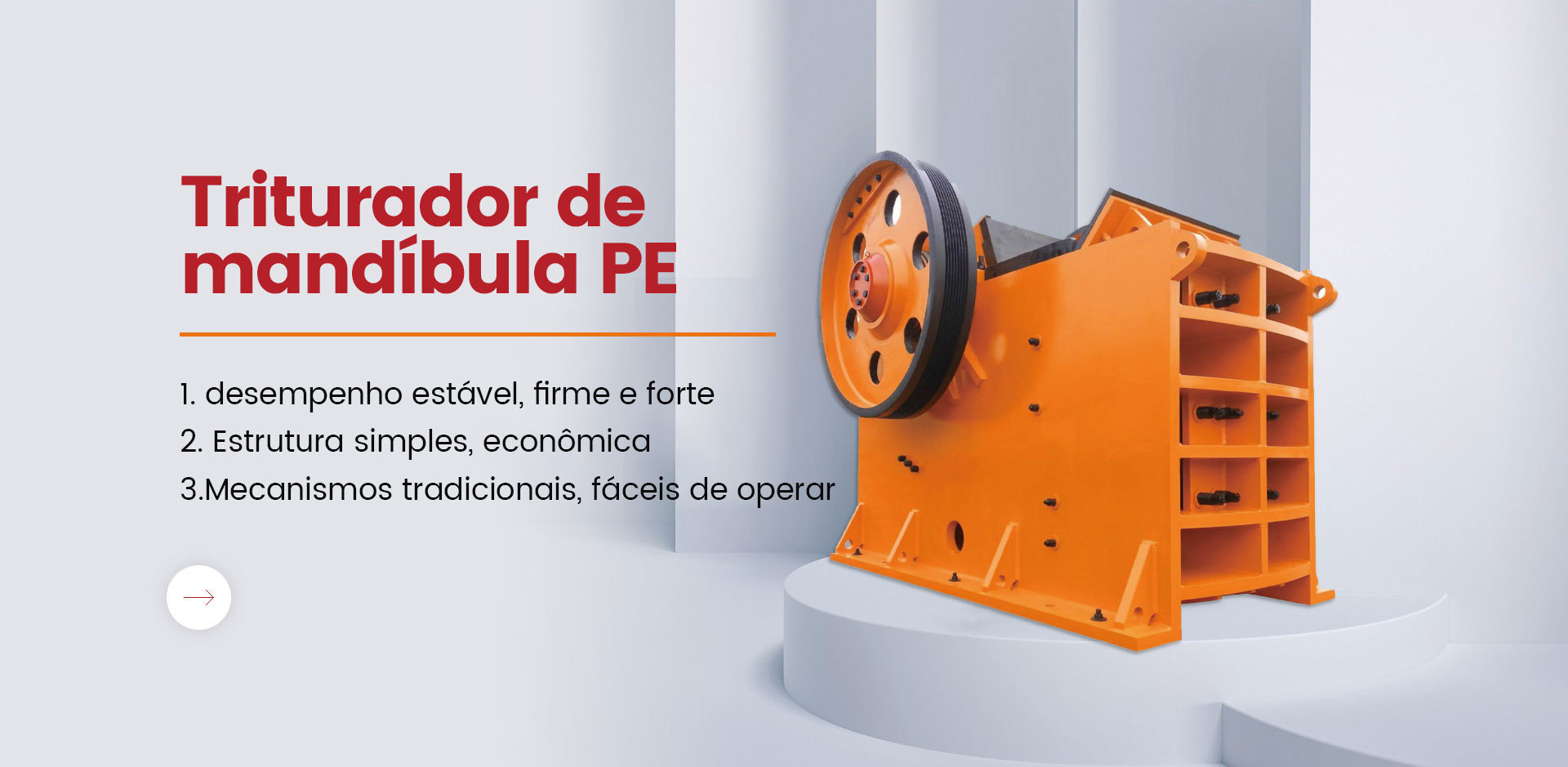 Triturador de mandíbula PE