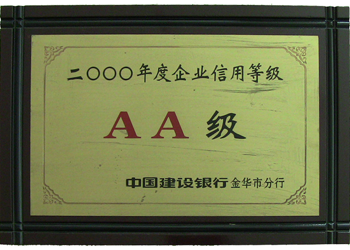 2000年企业信用等级