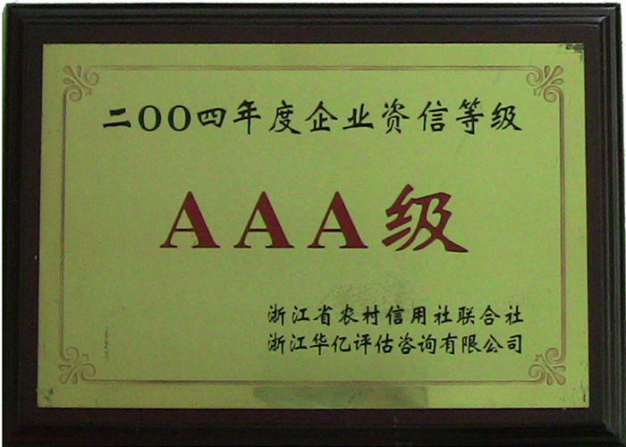 04年度企业资信等级