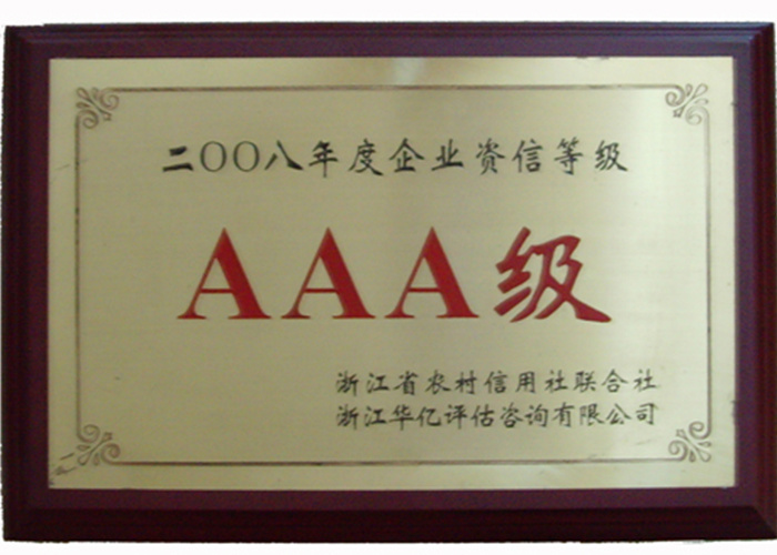 08年企业资信等级农村信用社