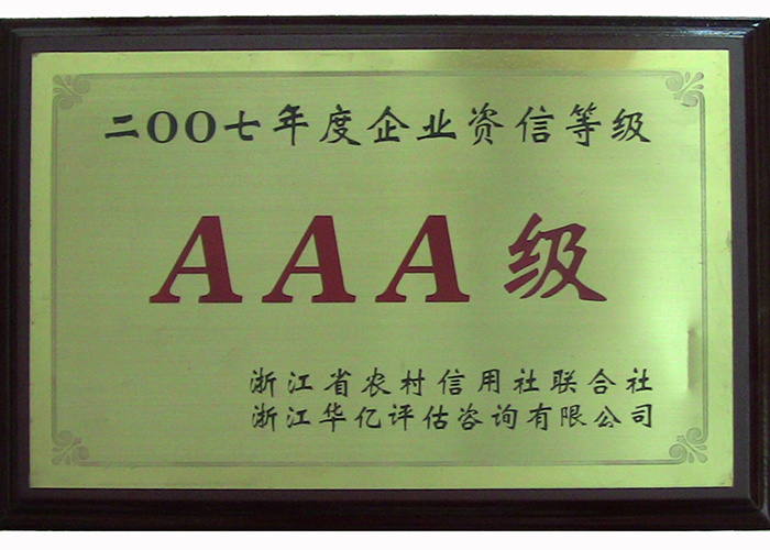 07年企业资信等级