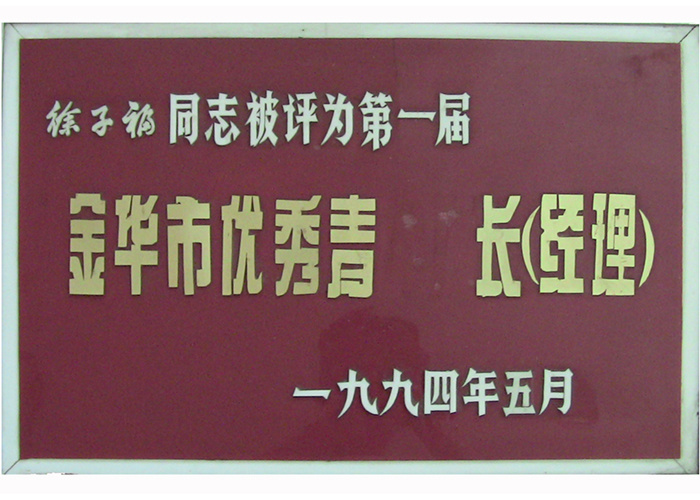 金华市优秀青年厂长经理