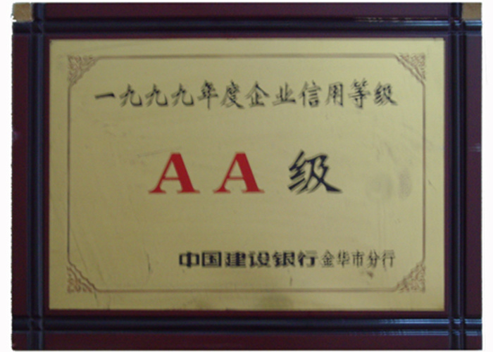99年度企业信用等级