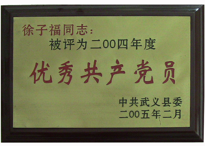 2004年优秀共产党员