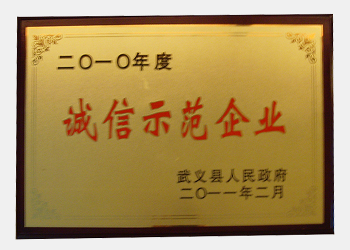 2010年度诚信示范企业