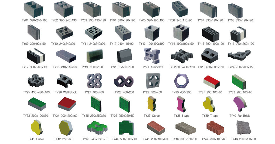 Block Brick Type Diagram