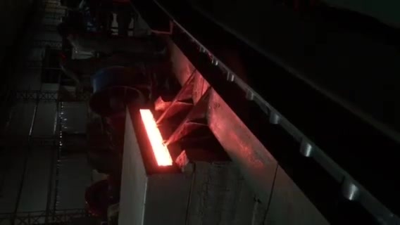 Billet Heating Before Going into Rolling Mill.mp4