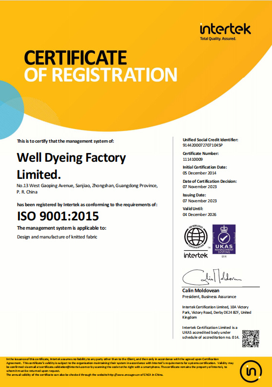 环境管理体系证书（ISO9001）