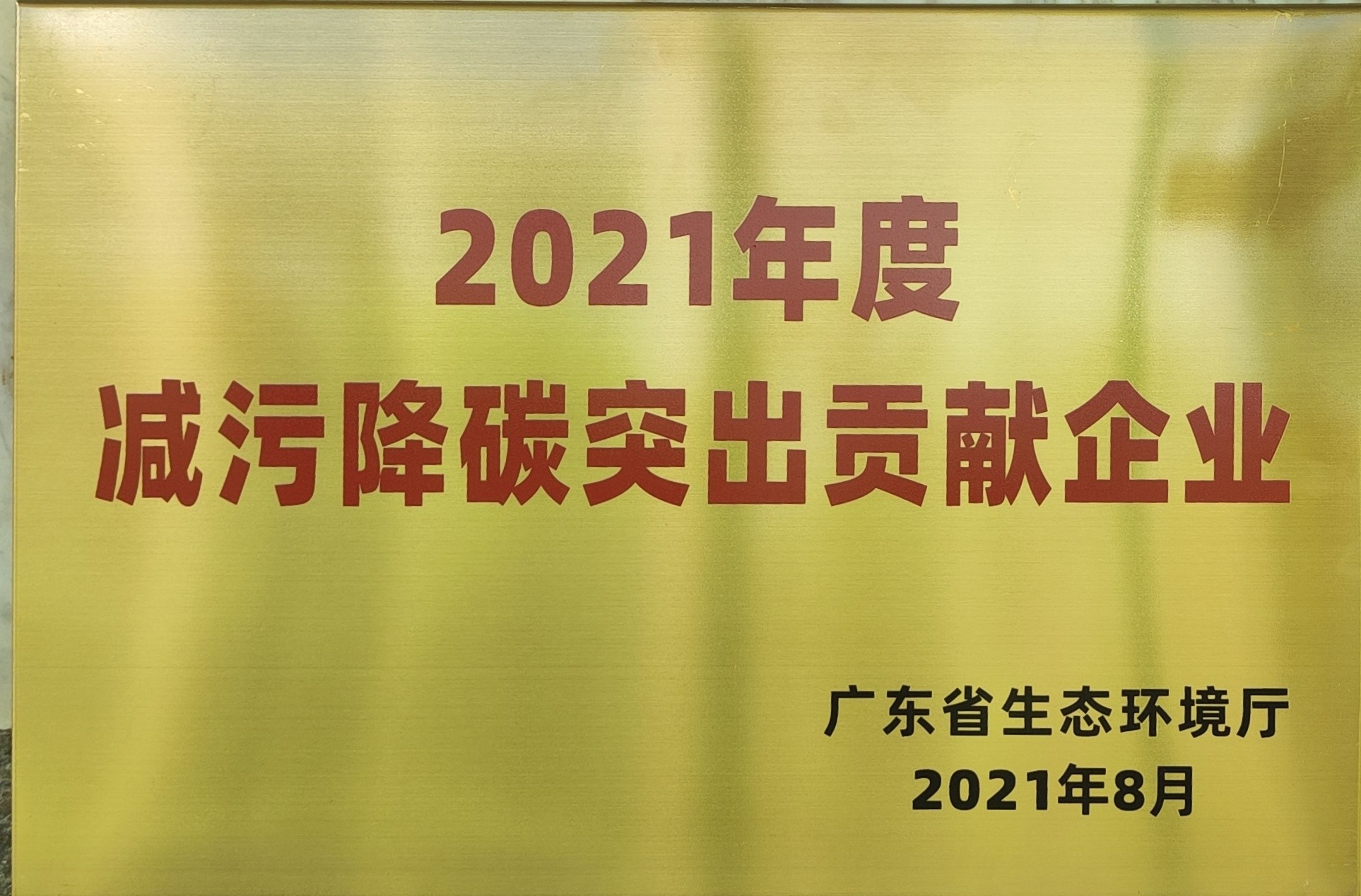 2021年度减污降碳突出贡献企业