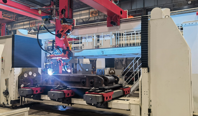 煤機頂掩梁機器人焊接工作站 煤機頂掩梁機器人焊接工作站