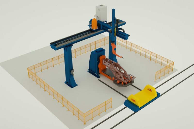 Welding Workstation For Structural Parts Of Automobile Crane