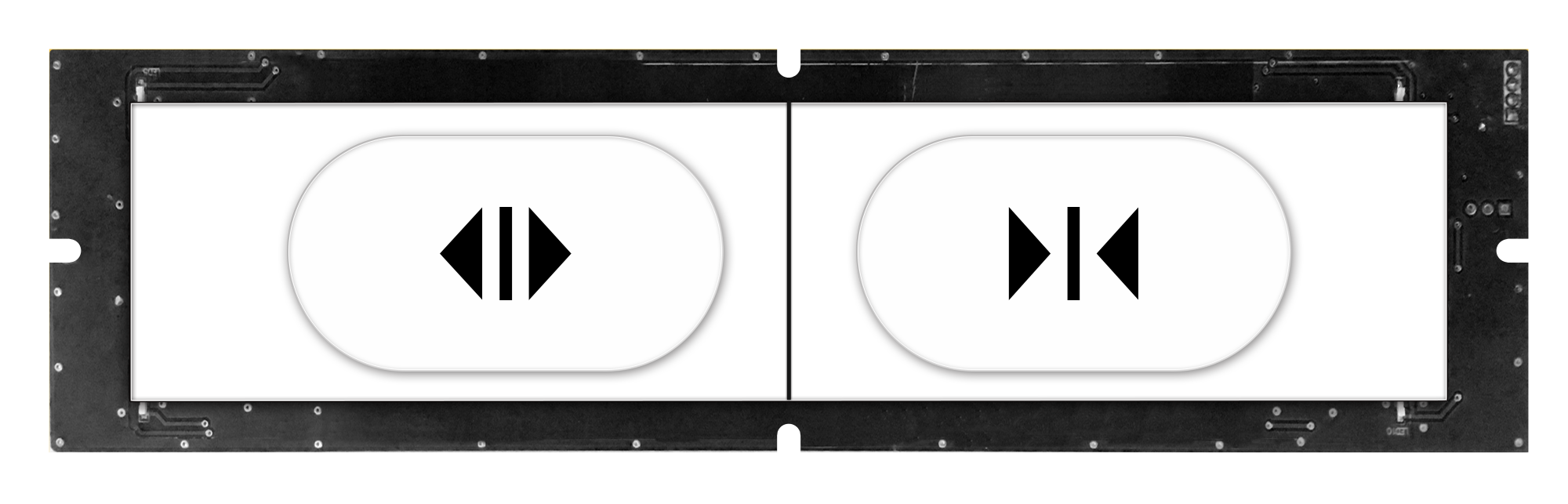 150-type arc acrylic touch button (dual key) 150-type arc acrylic touch button (dual key)