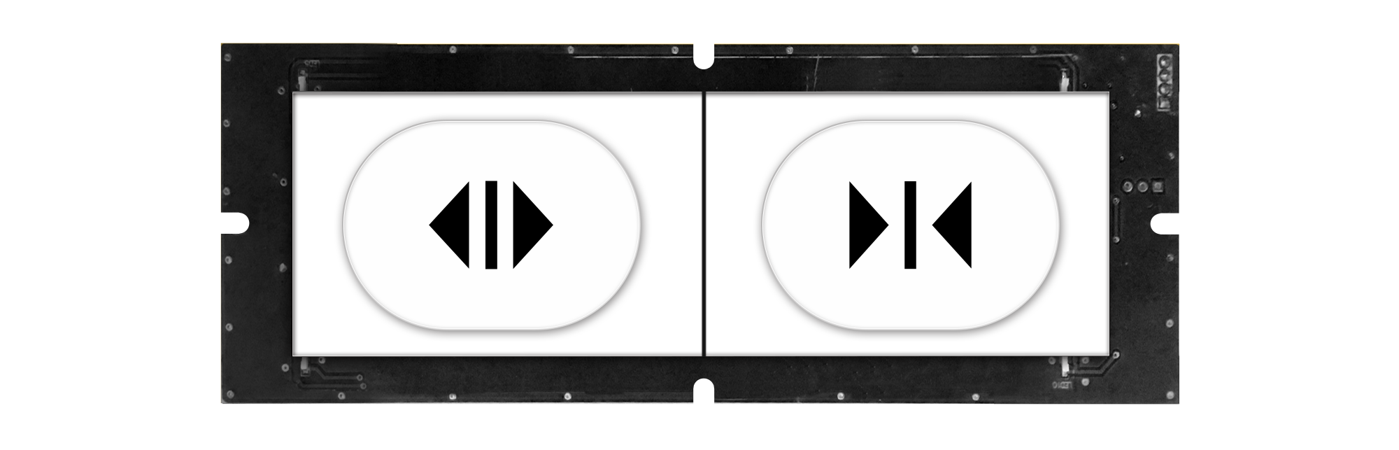 120-type arc acrylic touch button (dual key) 120-type arc acrylic touch button (dual key)