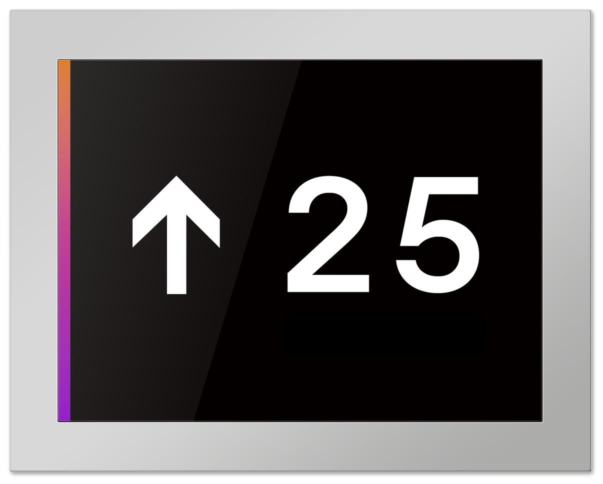 8, 8.4, 10.4, 12.1, 15, 17, 19” full-color LCD (Wall-mounted)