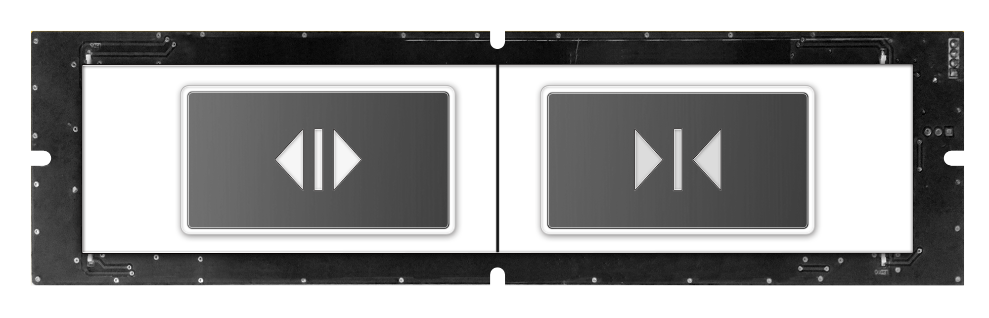 150-type square full-metal lettering touch button (dual key) 150-type square full-metal lettering touch button (dual key)