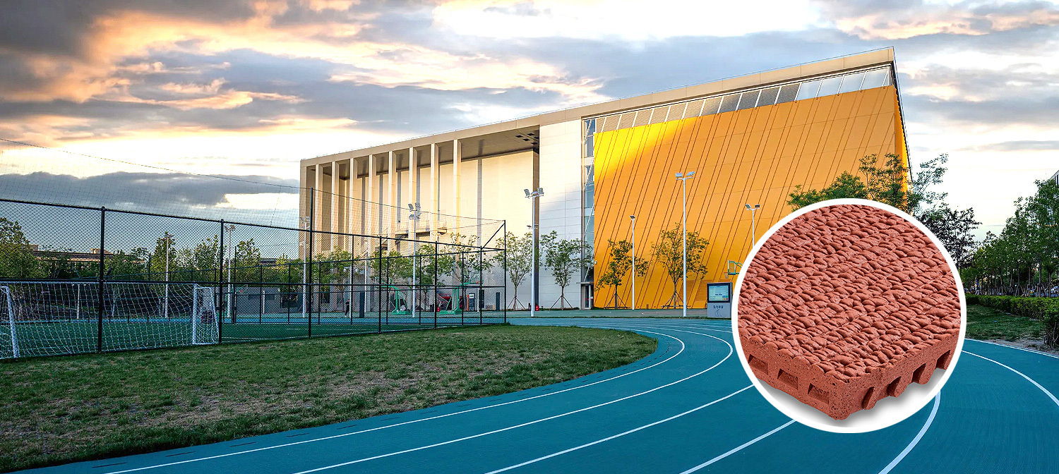 Pista de atletismo prefabricada