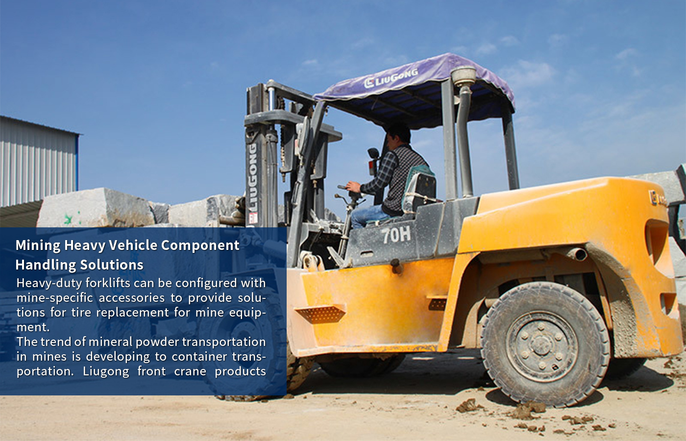 Solution for handling heavy vehicle components in mines