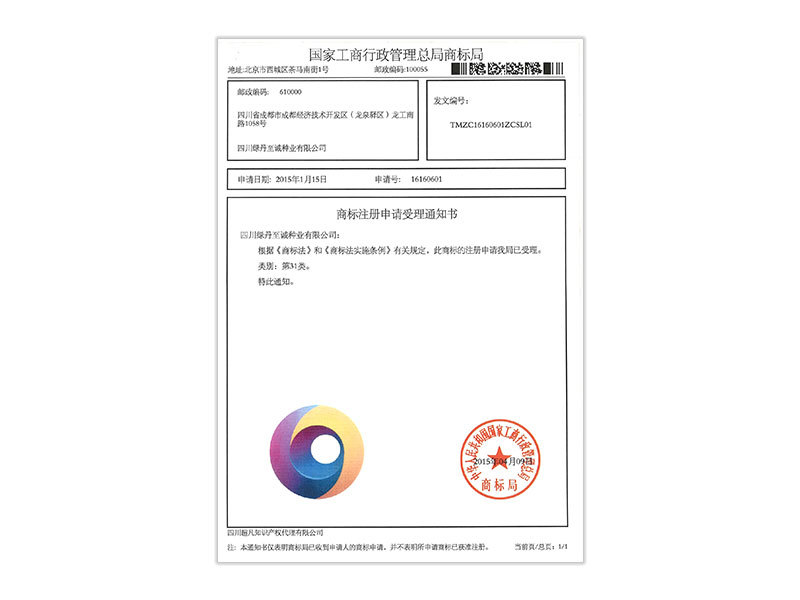 公司商标注册证