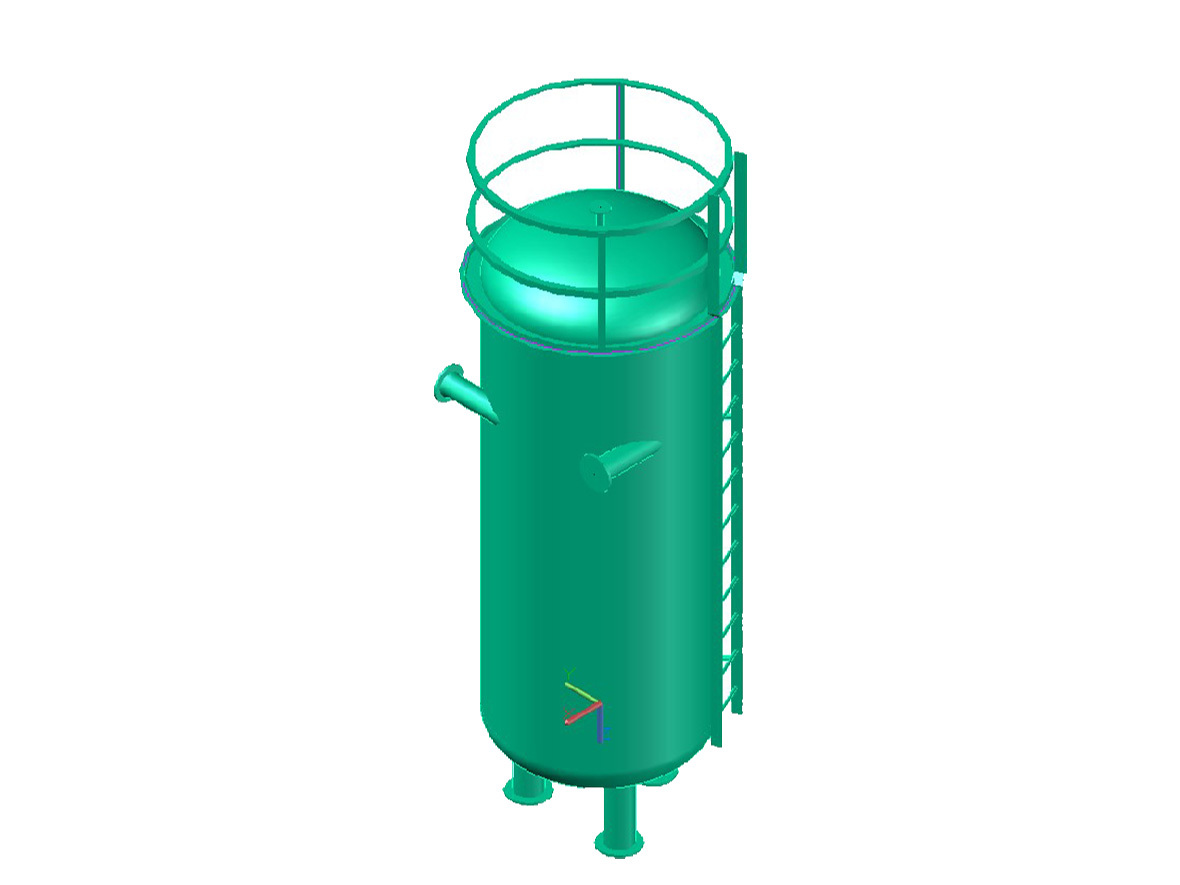 立式两相重力式气液分离器模型