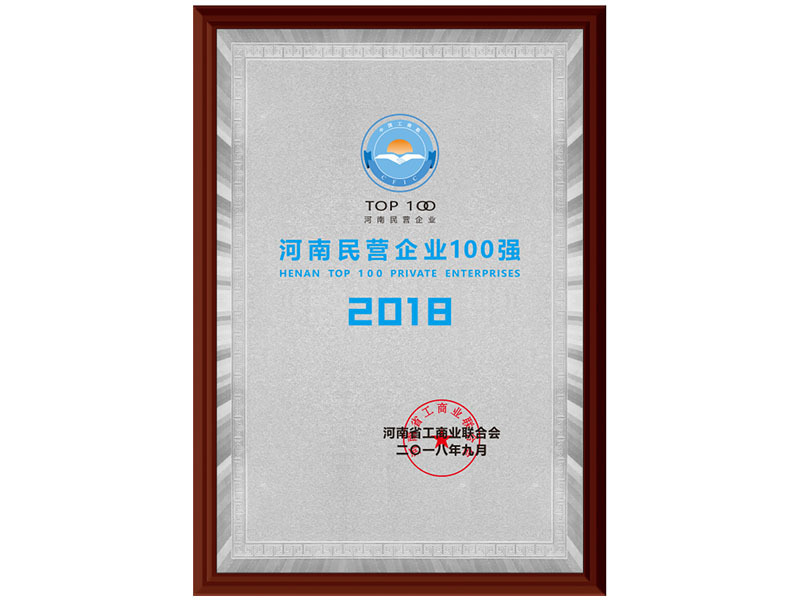 2018河南民營企業100強