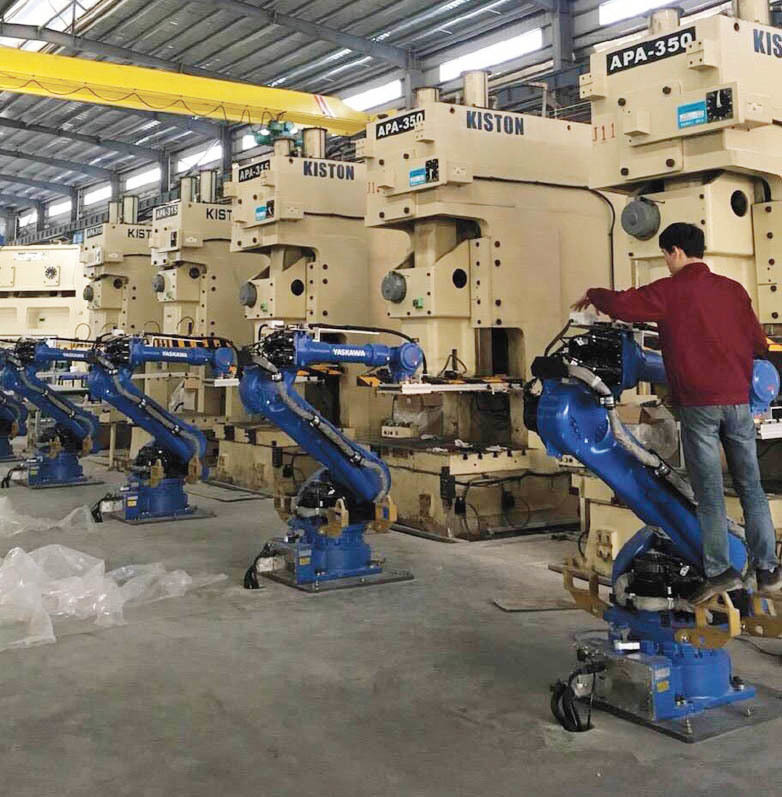 Microwave oven production line