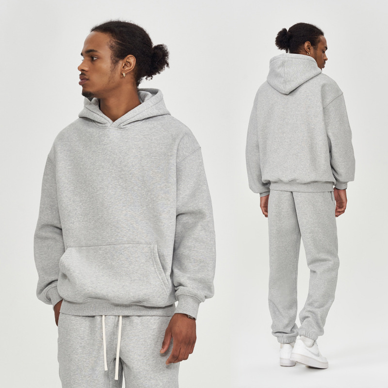 Sudaderas con capucha de hombre talla grande de forro polar de manga larga, sudadera casual básica cómoda para otoño