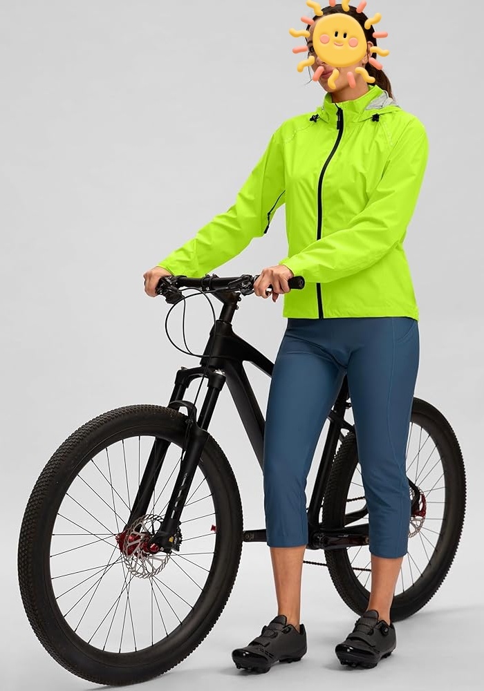 Women's Cycling Rain Jackets Waterproof Windbreaker Lightweight