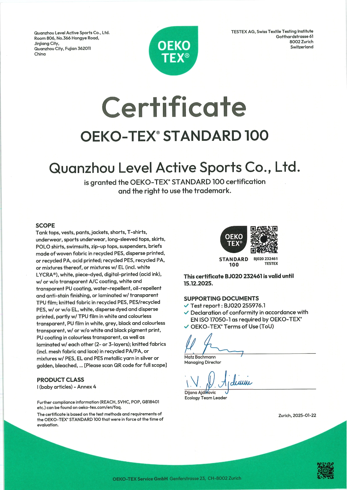 RECYCLED OEKO-TEX@STANDARD 100