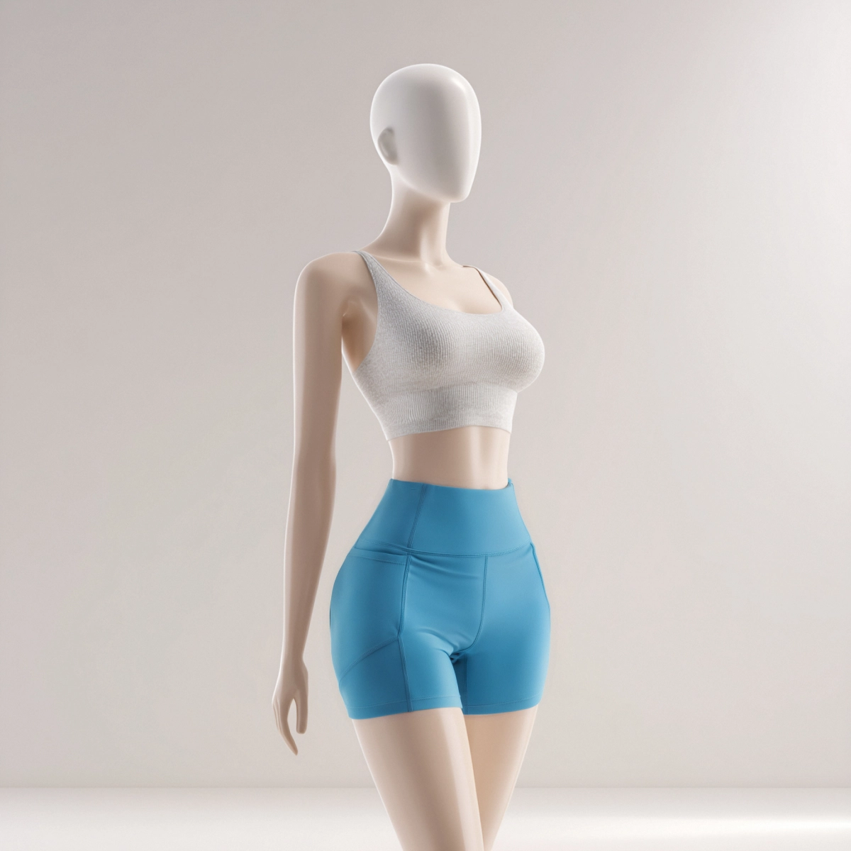 Women's Athletic Shorts with Pockets - High Waisted Workout Spandex Tummy Control Gym Running Yoga Shorts