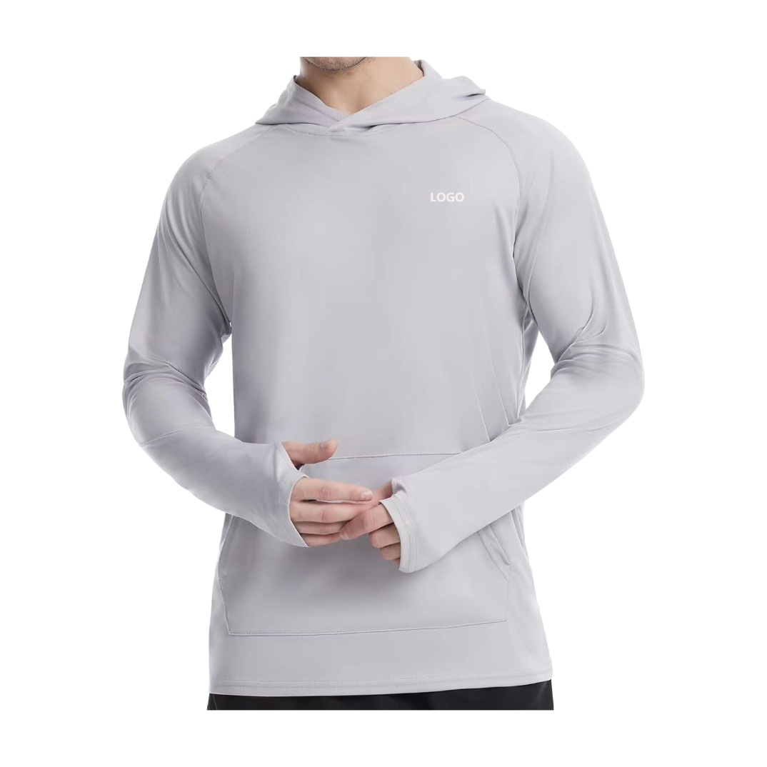 Men's UPF 50+ Sun Protection Hoodie Shirts, UV Protection Fishing Shirt with Pocket