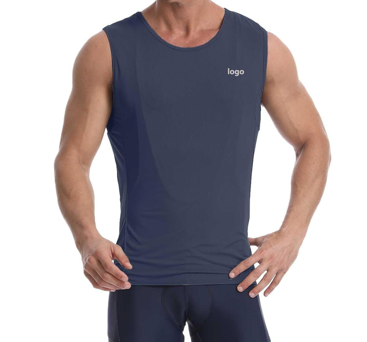 Sleeveless Cycling Jersey Men, Biking Base Layer Breathable and Lightweight with Back Pocket Sports Vest