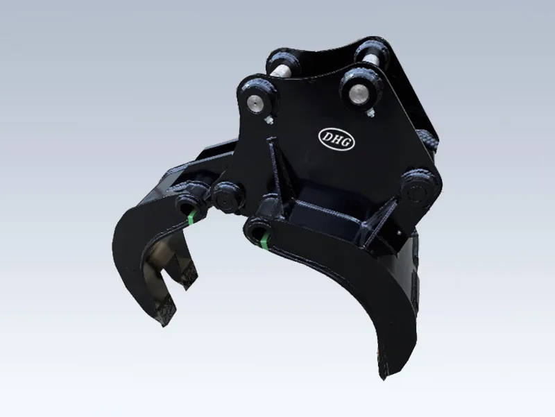 Eccentric pin hydraulic grapple