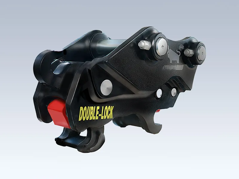 Double safety lock quick hitch