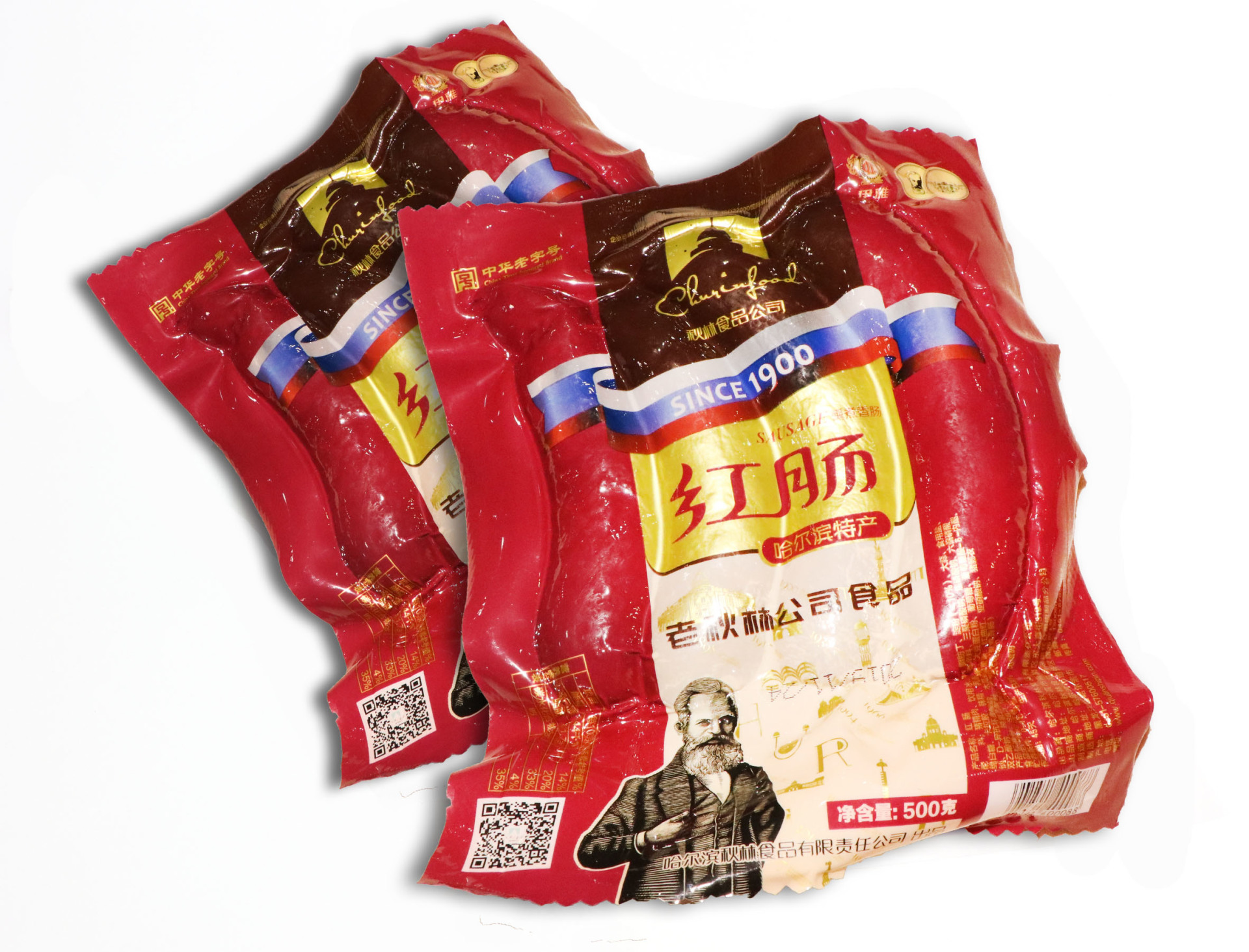秋林公司百年特色伊雅牌红肠（500g袋装）