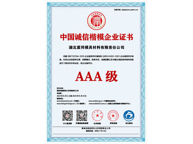 Commercial Credit Certification of Awarded Enterprise