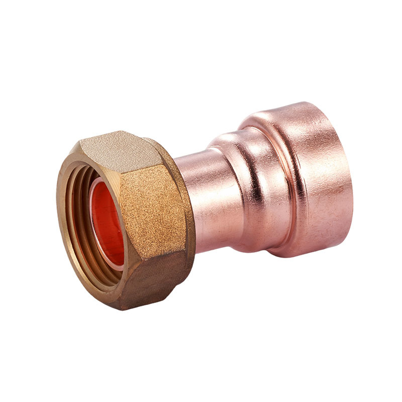 Double flared fitting with a captive nut