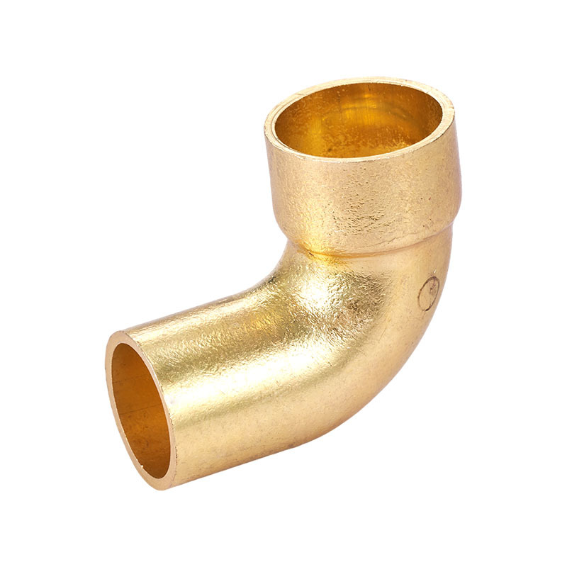 Brass single-sided flared elbow