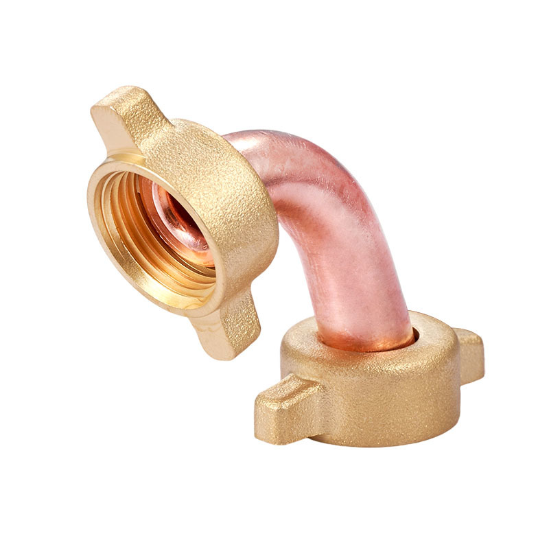 Copper bend pipe with nut